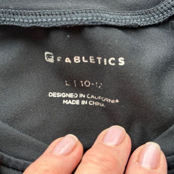 Fabletics Long Sleeve Quarter Zip Training Activewear Top Charcoal Gray Large - Picture 6 of 8